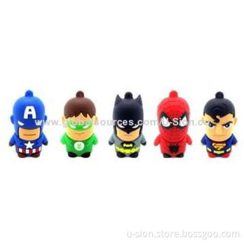 Promotional USB Flash Memory/Sticks, 3D Cartoon Design, Customized Designs Welcomed